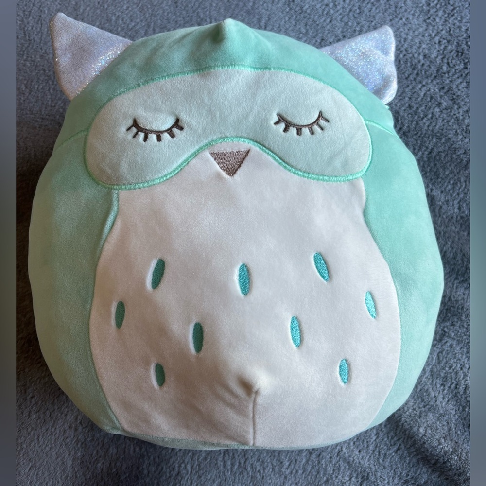 Squishmallow Lida the Mint Green Sleepy Owl  12”